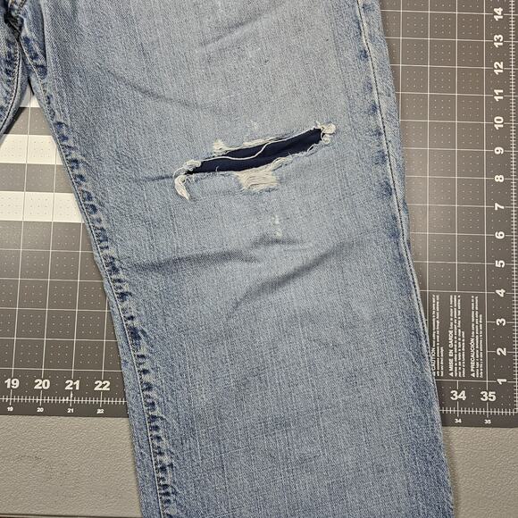 Polo Ralph Lauren Jeans Mens 36x32 Faded Distressed Repaired Straight Relaxed - Picture 2 of 16